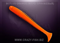 Crazy Fish VIBRO WORM fluo orange