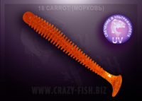 Crazy Fish VIBRO WORM carrot