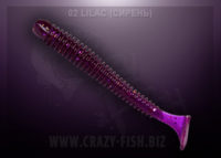 Crazy Fish VIBRO WORM - 2"/lilac